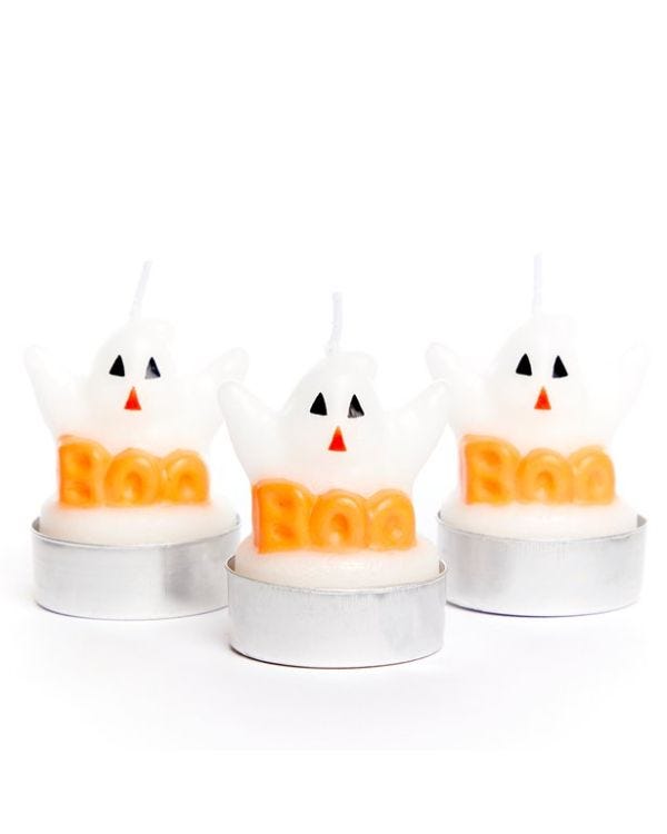 Ghost Tea Light Candles - 5cm (3pk)