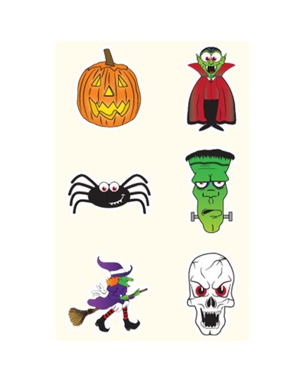 Halloween Temporary Tattoos Sheet