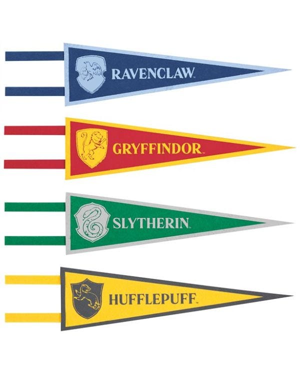 Harry Potter Fabric Pennant Banners (4pk)