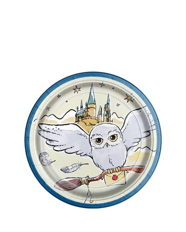 Harry Potter Paper Dessert Plates - 17cm (8pk)