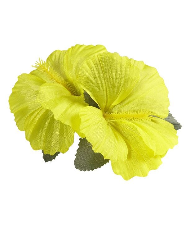 Yellow Hibiscus Flower Clip