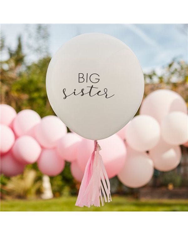 Hello Baby Big Sister Latex Balloon - 18&quot;