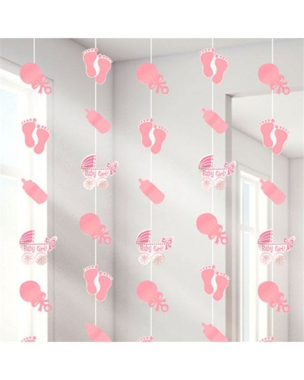 Baby Girl String Decoration (6pk)