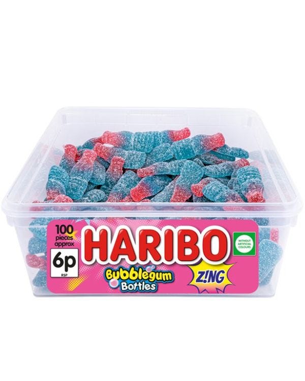 Haribo Fizzy Bubble Gum Bottles - 770g