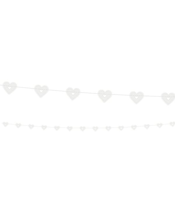 White Hearts Garland - 1.8m