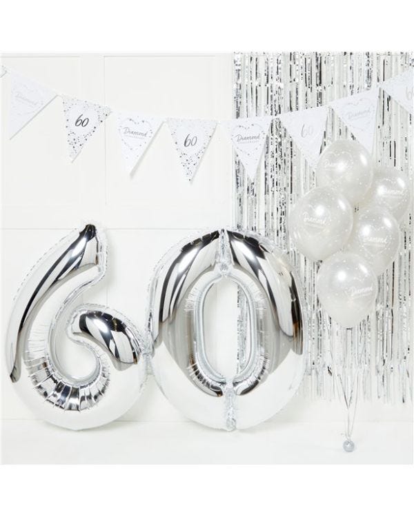 60th Diamond Wedding Anniversary Decorating Kit
