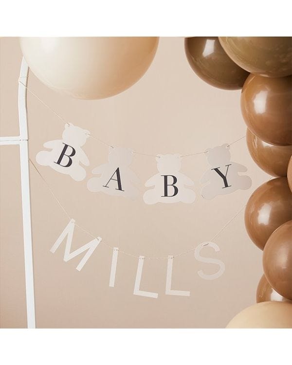 Hello Baby Bear Customisable Bunting