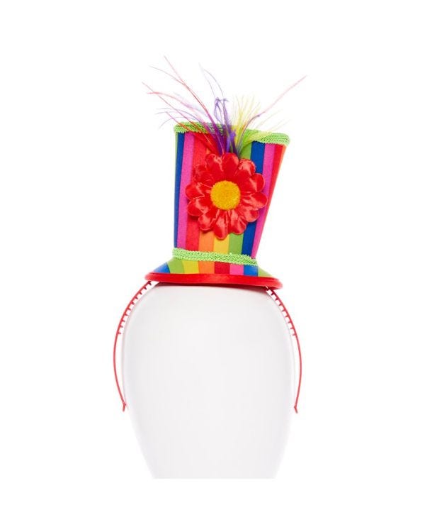 Mini Rainbow Top Hat Headband
