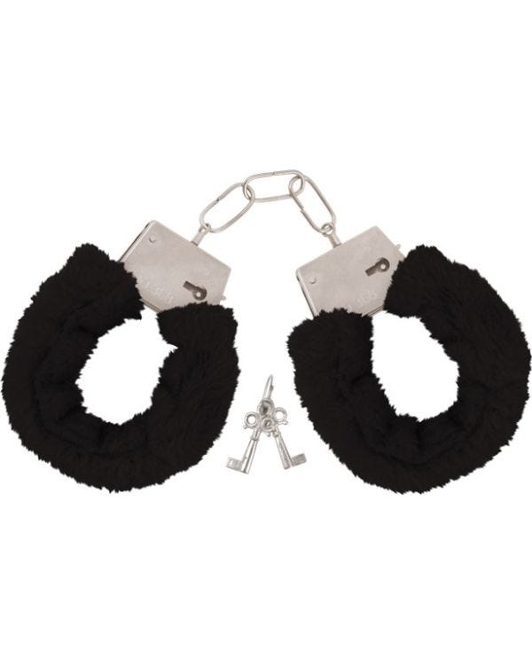 Black Furry Handcuffs