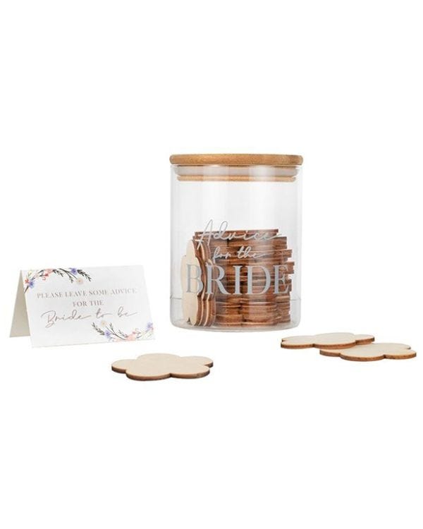 Advice For The Bride Glass Jar