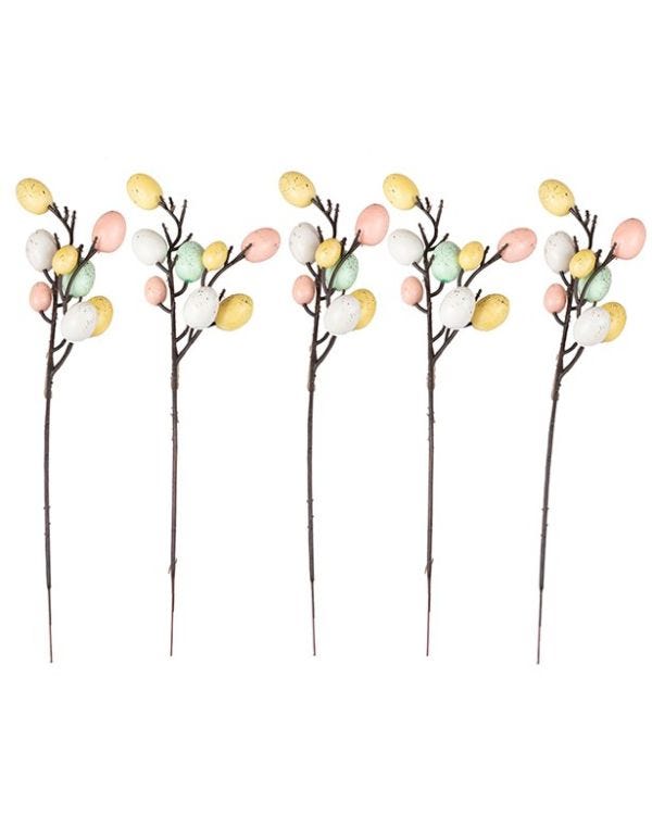 Egg Decorated Tree Stems (5pk)