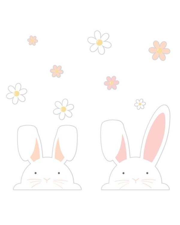 Peeking Bunny Window Stickers (2pk)