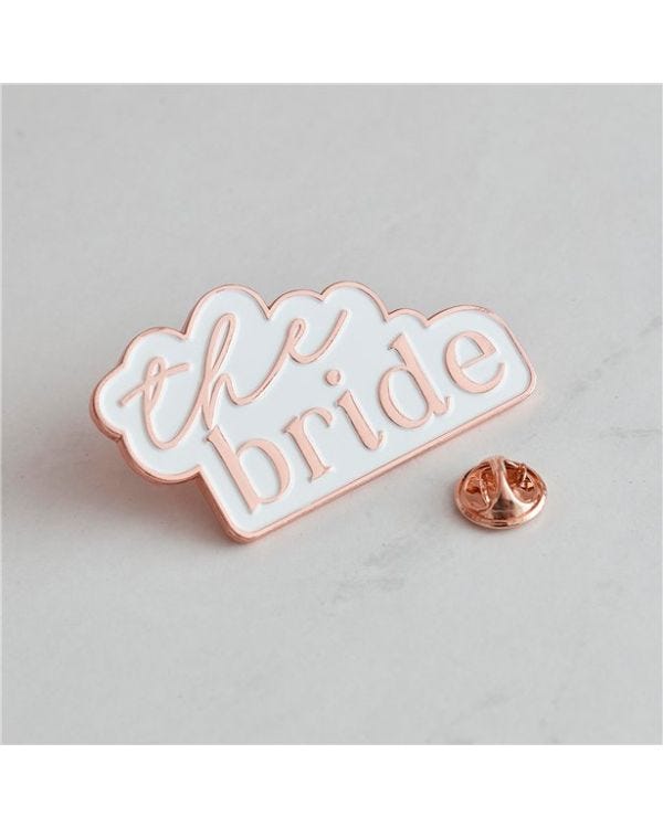 The Bride Rose Gold Enamel Badge