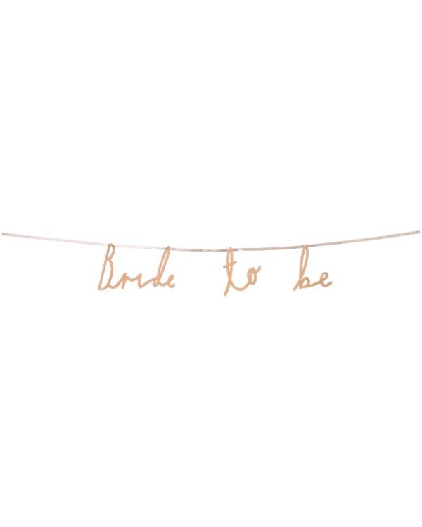 Bride To Be Rose Gold Paper Garland - 1.2m