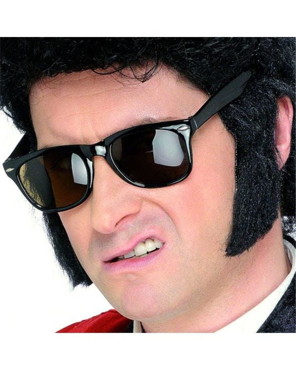 50s Sideburns - Black Self Adhesive
