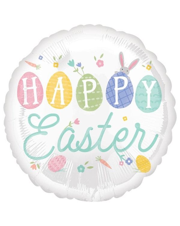 Pastel Happy Easter - 18&quot; Foil Balloon