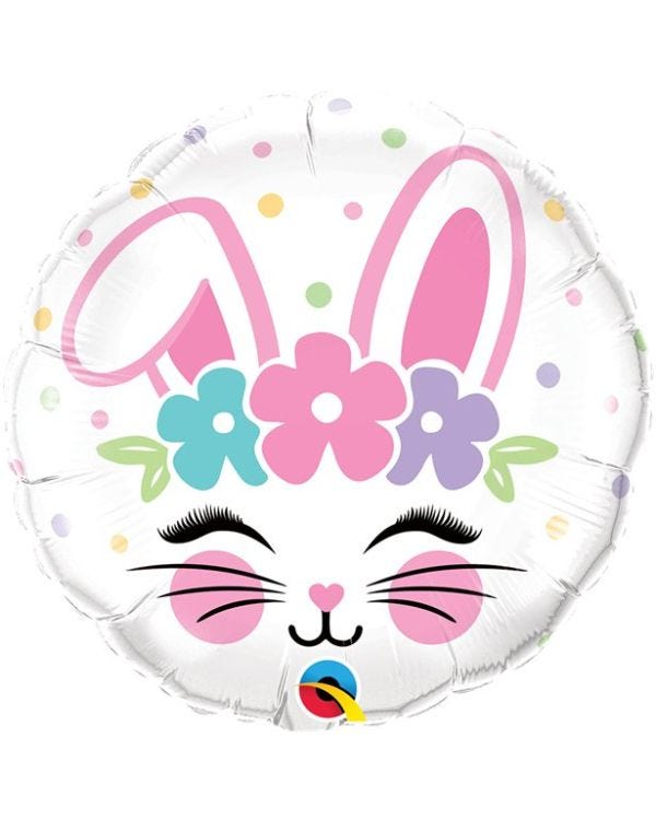 Bunny Face Balloon - 18&quot; Foil