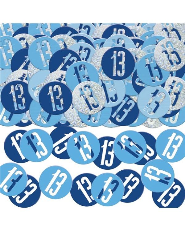 Blue 13th Birthday Confetti