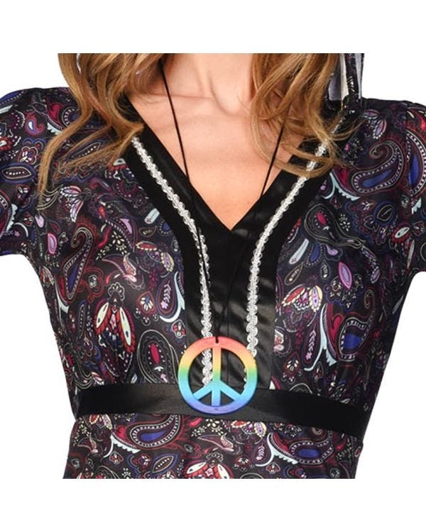 Rainbow Peace Sign Necklace