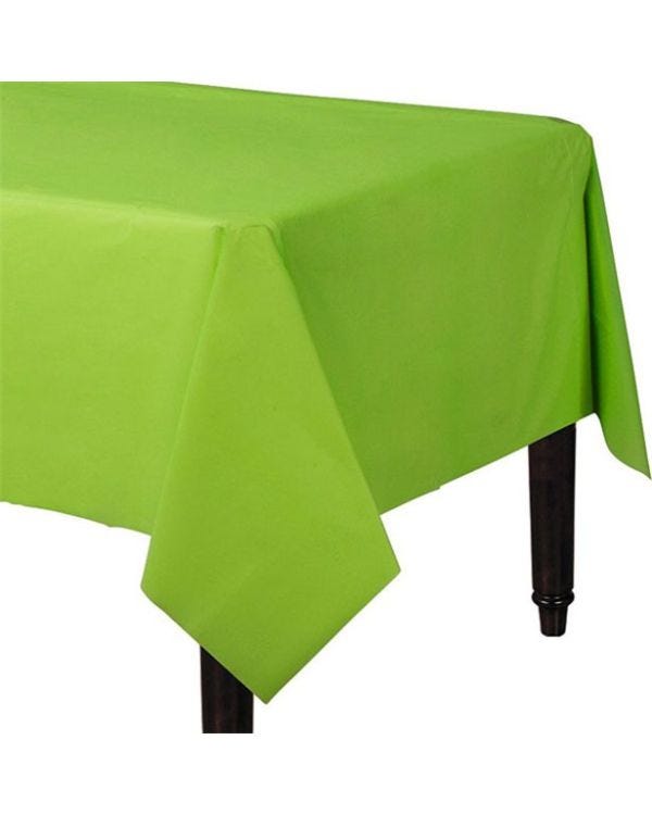 Lime Green Plastic Table Cover - 1.4m x 2.8cm