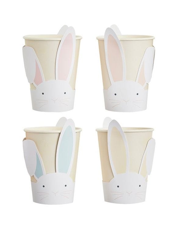 Pastel Easter Bunny Paper Cups (8pk)