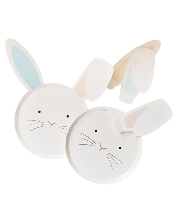 Easter Bunny Paper Plates - 25cm (8pk)