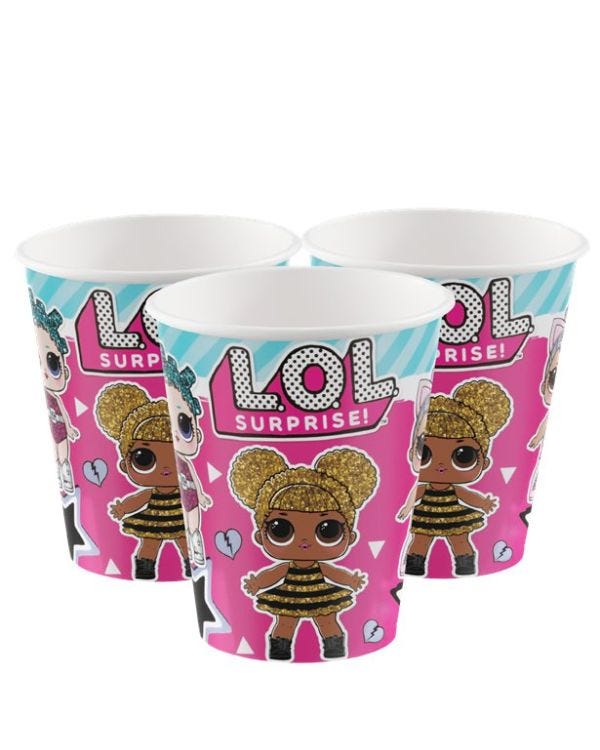 L.O.L Surprise Paper Cups - 256ml (8pk)