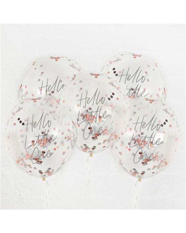 Hello Little One Confetti Latex Balloons - 12&quot; (5pk)
