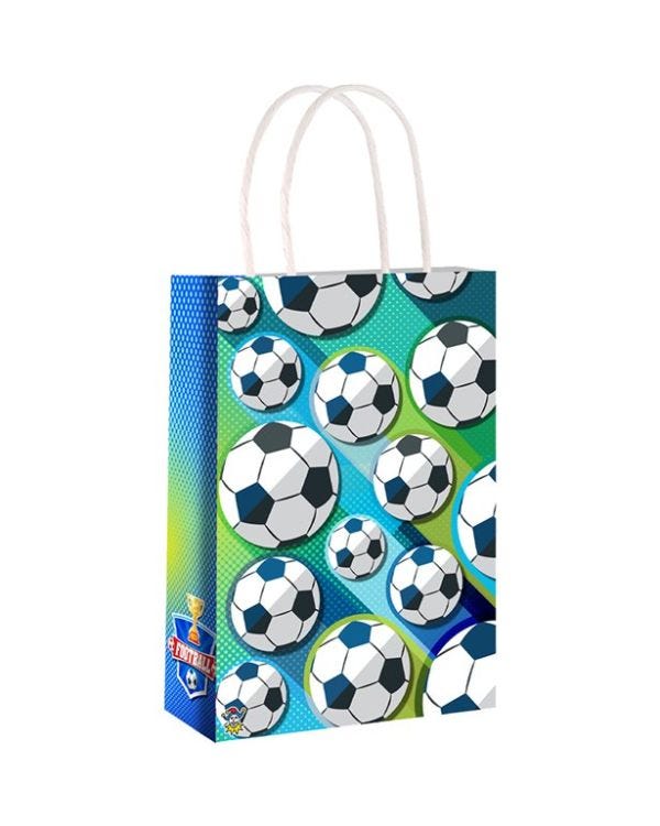 Football Paper Party Bag - 21cm