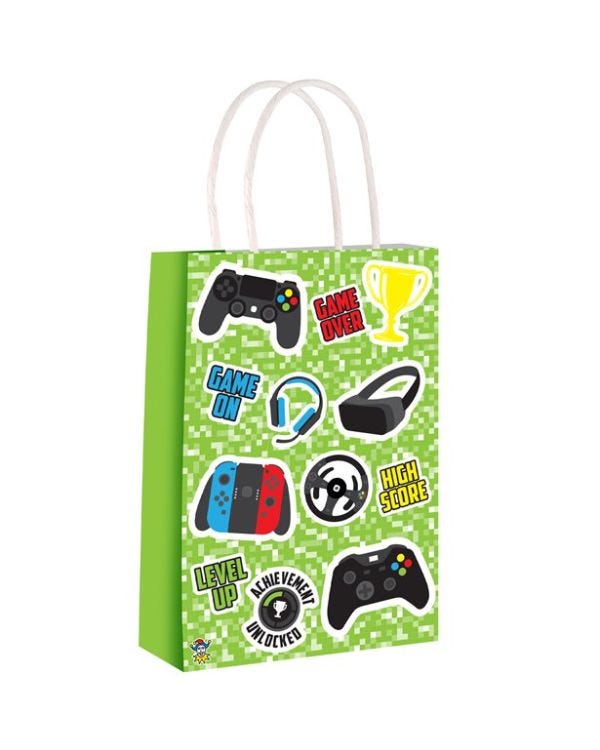 Gamer Paper Party Bag - 21cm