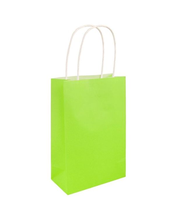 Lime Green Paper Party Bag - 21cm