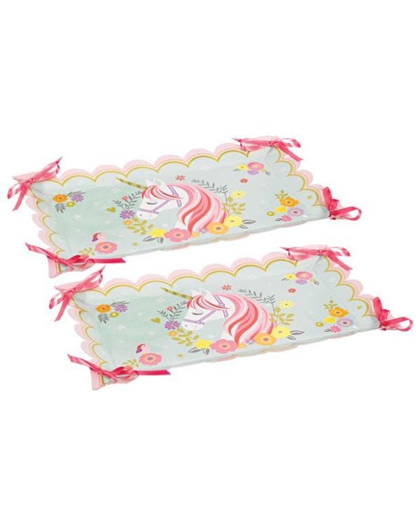 Magical Unicorn Paper Serving Trays (2pk)