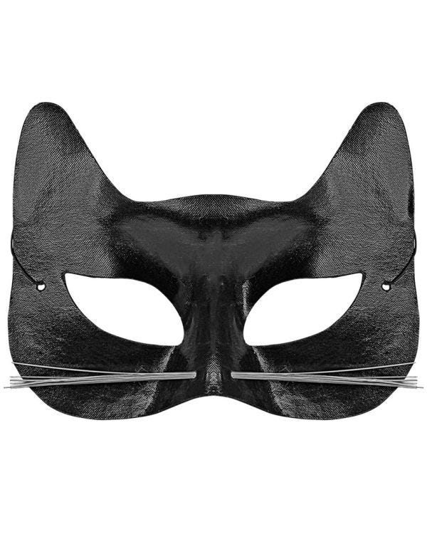 Black Cat Mask with Whiskers
