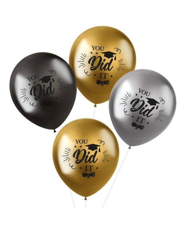 Graduation Latex Balloons - 13&quot; (4pk)