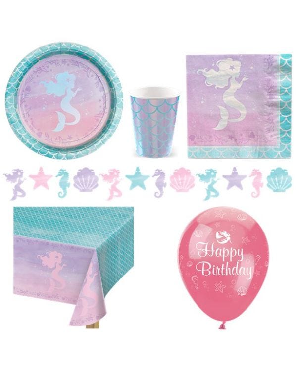 Mermaid Shine Party Pack - Deluxe Pack For 8