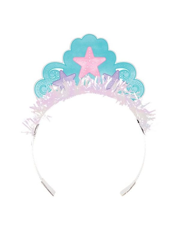 Mermaid Shine Iridescent Tiaras (8pk)