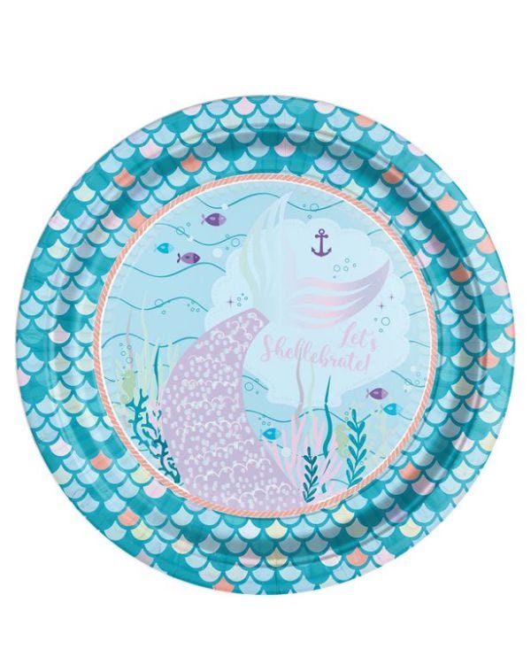 Mermaid Tales Paper Plates - 23cm (8pk)