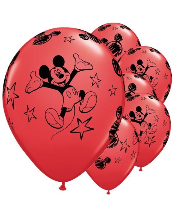 Mickey Mouse Red Latex Balloons - 11&quot; (6pk)
