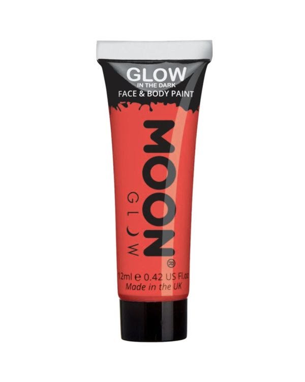Glow in the Dark Body Paint - Red 12ml