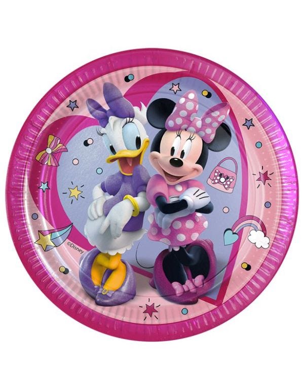 Minnie Mouse Junior Paper Plates- 23cm (8pk)