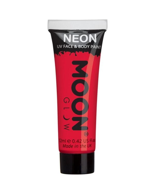 UV Neon Face &amp; Body Paint - Red 12ml
