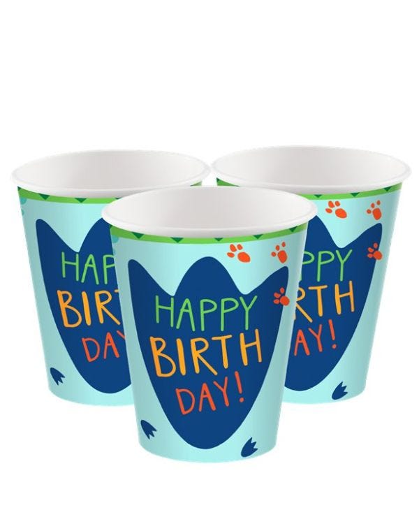 Dino-Mite Paper Cups -250ml (8pk)