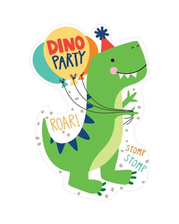 Dino-Mite Invitations (8pk)