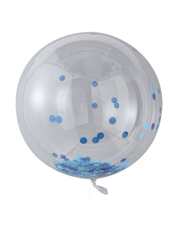 Blue Confetti Orb - 3pk (Pick &amp; Mix Pastel) (3pk)
