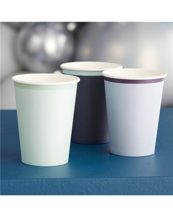 Mix It Up Blue Eco Paper Cups - 266ml (8pk)