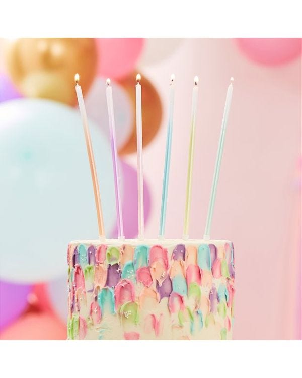 Mix It Up Pastel Ombre Candles - 18cm (12pk)