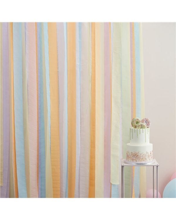 Pastel Streamer Party Backdrop