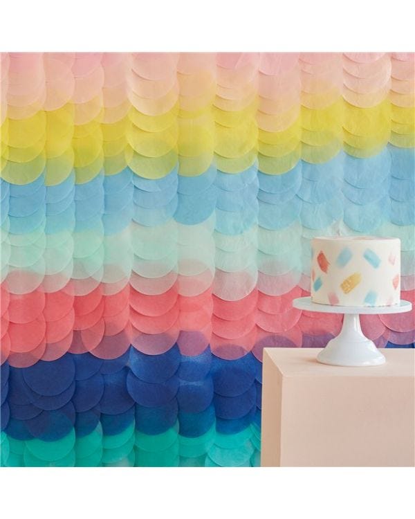 Mix It Up Brights Tissue Paper Disc Backdrop