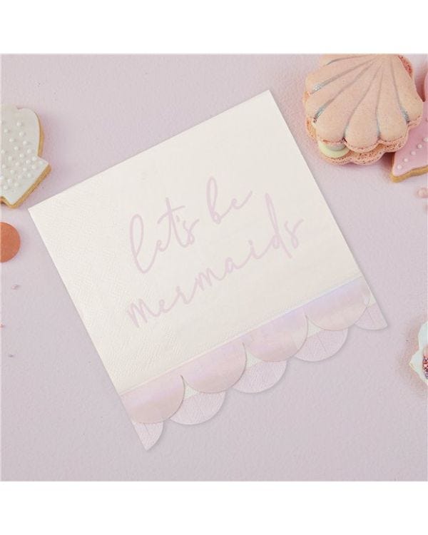 Mermaid Magic Scalloped Paper Napkins - 33cm (16pk)