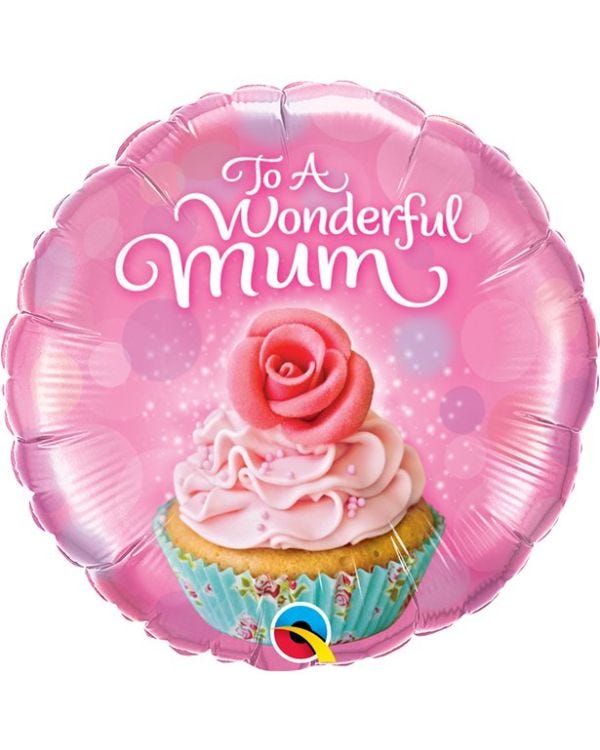 To A Wonderful Mum Cupcake - 18&quot; Foil